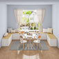 Right-angle Light-colored Storage Bench with Extra-large Storage Compartment, Easy to Assemble