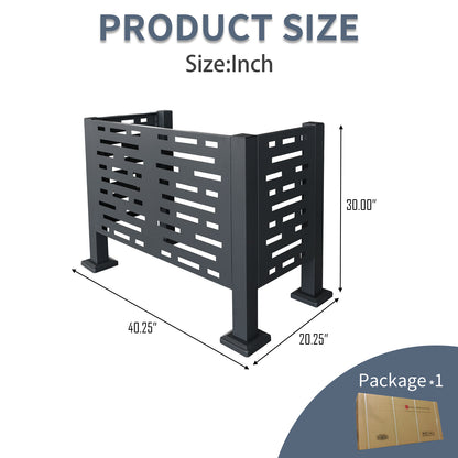 3ftx2ft Air Conditioner Fence - Metal Privacy Cover for Outdoor Units