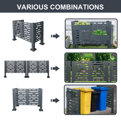 3ftx2ft Air Conditioner Fence - Metal Privacy Cover for Outdoor Units