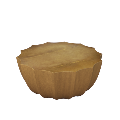 35.43" Round Cement Coffee Table - Outdoor & Indoor Use