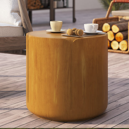 19.29" Round Magnesium Oxide Coffee Table - Outdoor & Indoor Side Table