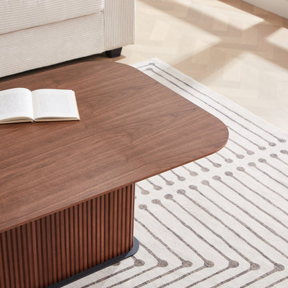 Brown Walnut Coffee Table - Rectangular 51.18" Dining Table