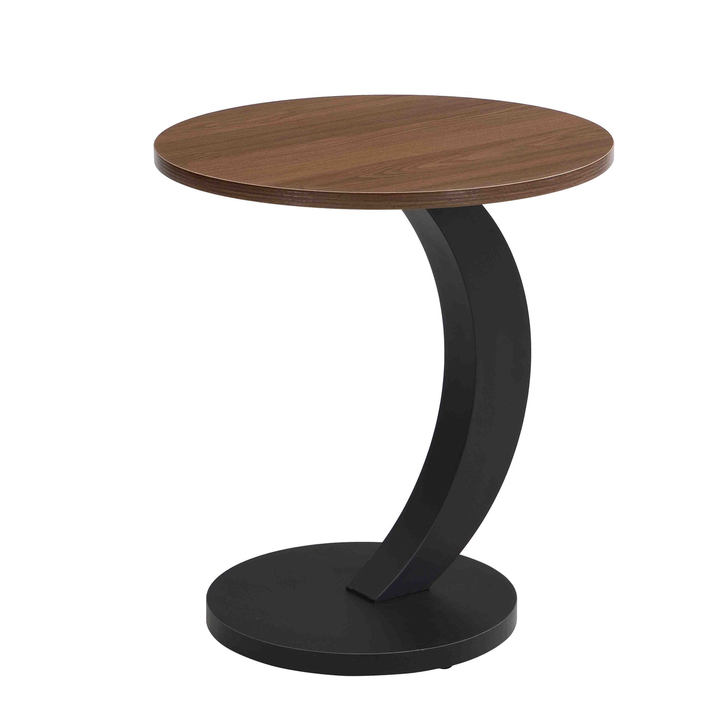 Black Nesting Coffee Table Set of 2, Oval & Round Tables for Living Room