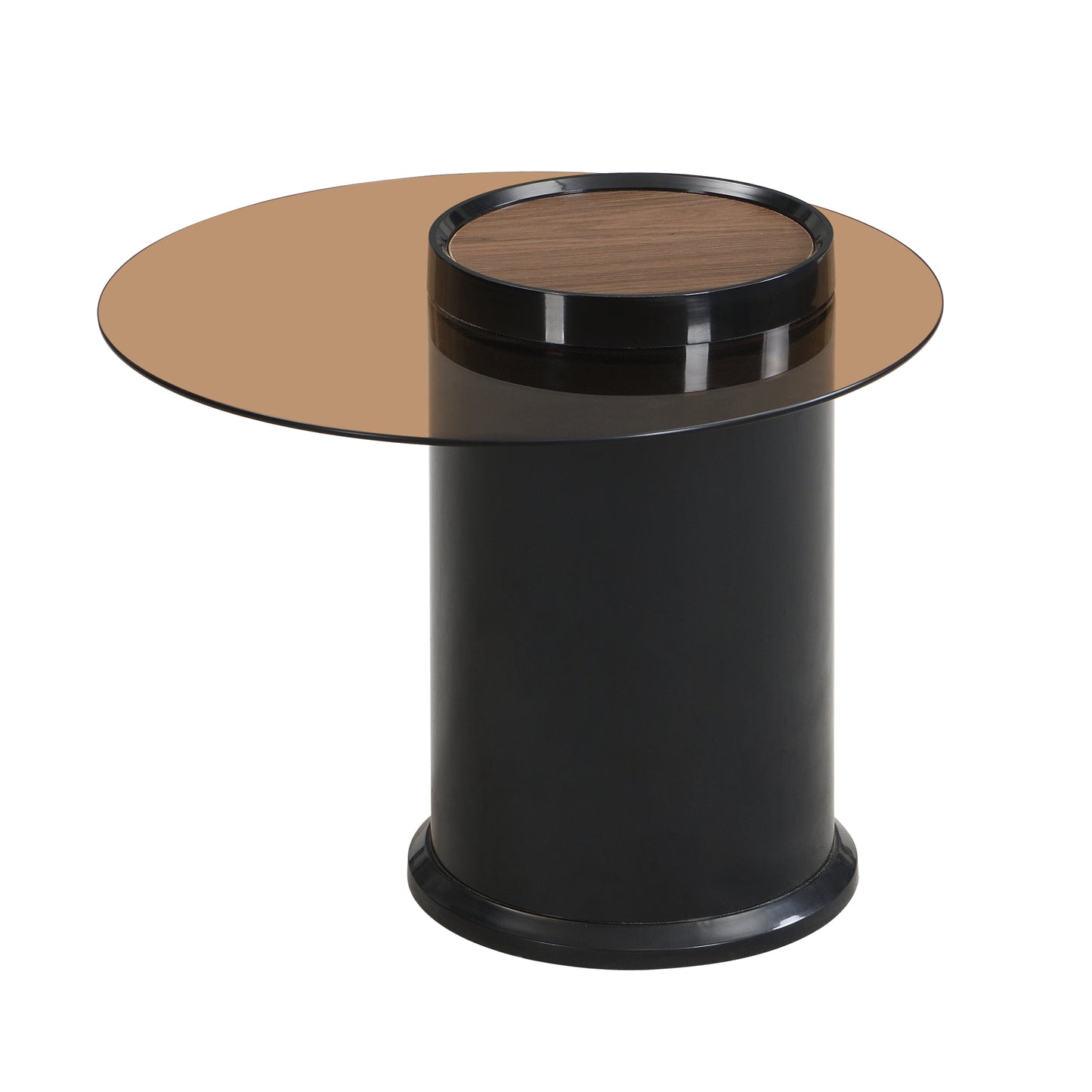 Nesting Coffee Table Set - 2 Round Tables with Storage for Living Room