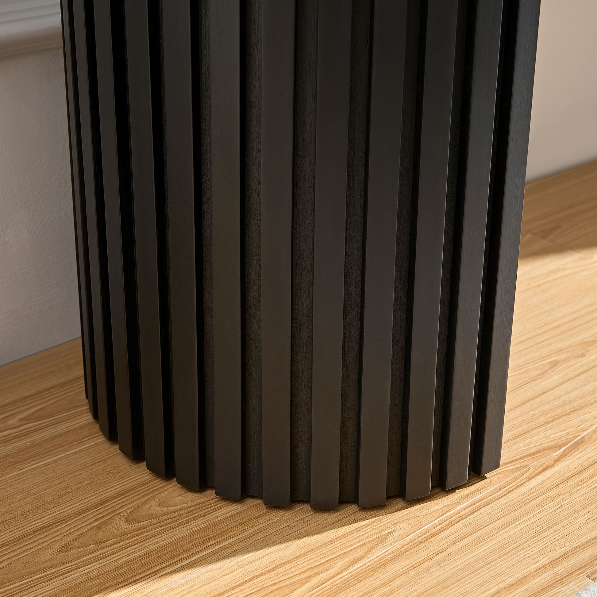 Black MDF Console Table with Drawer - 59" Entryway Table