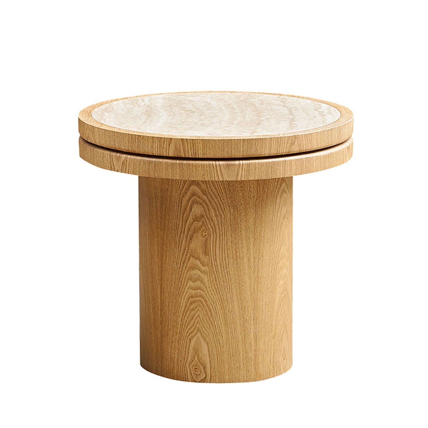 Natural Round MDF Coffee Table - 19.49 Inch