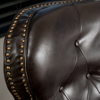 Dark Brown PU Recliner - Contemporary Style Comfort