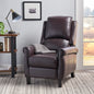 Fabric Recliner Chair Mid-Century Modern Recliner Pushback Single Recliner Sofa with Thicker Seat Cushion Tufted Upholstered Sofa with Wooden leg for Living Room Bedroom