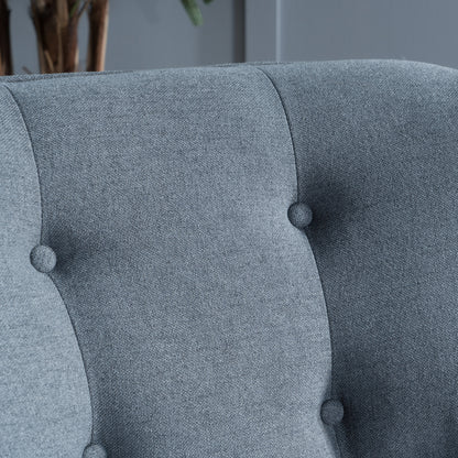 Mid-Century Modern Arm Chair - Charcoal Fabric