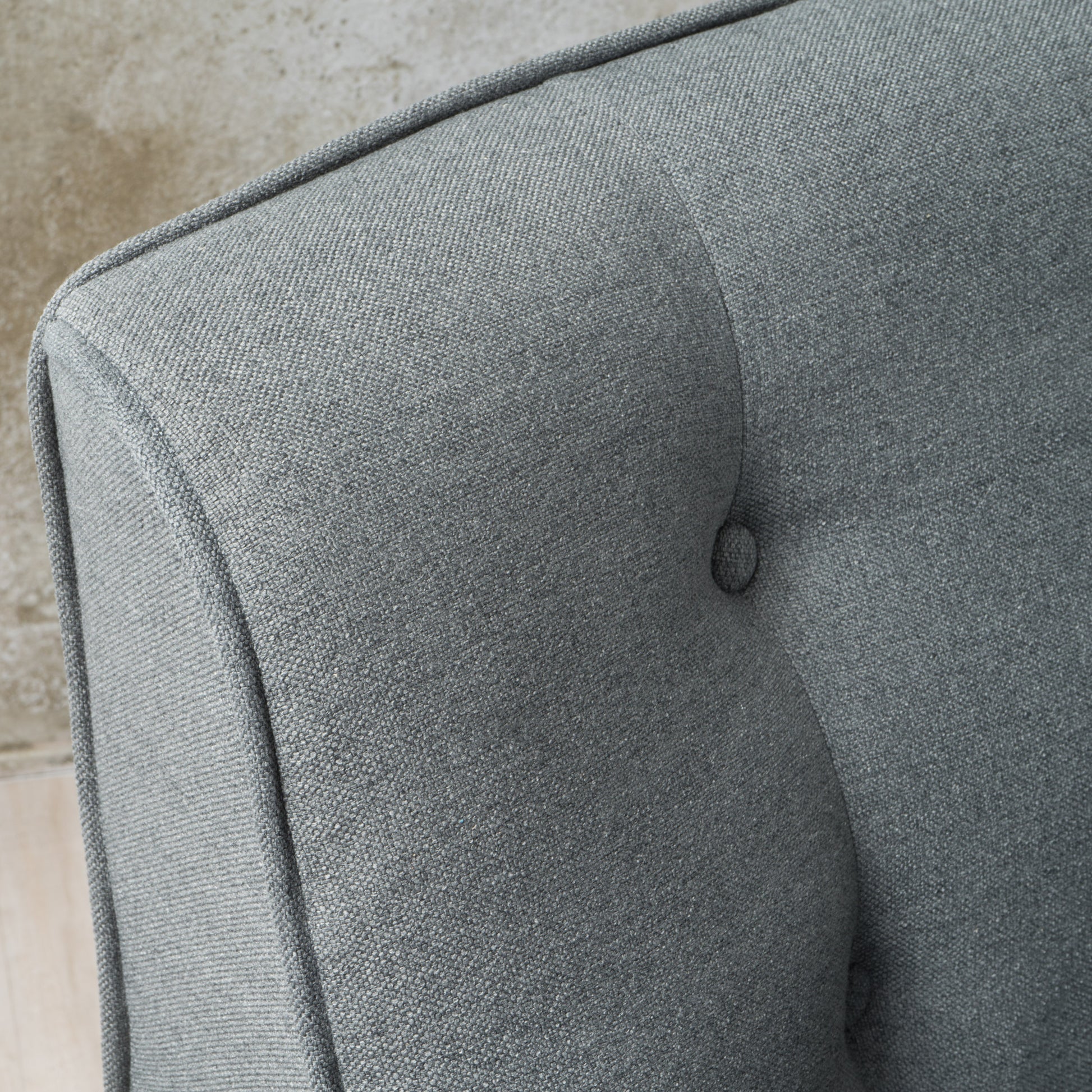 Mid-Century Modern Arm Chair - Charcoal Fabric