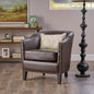 Brown Bonded Leather Club Chair