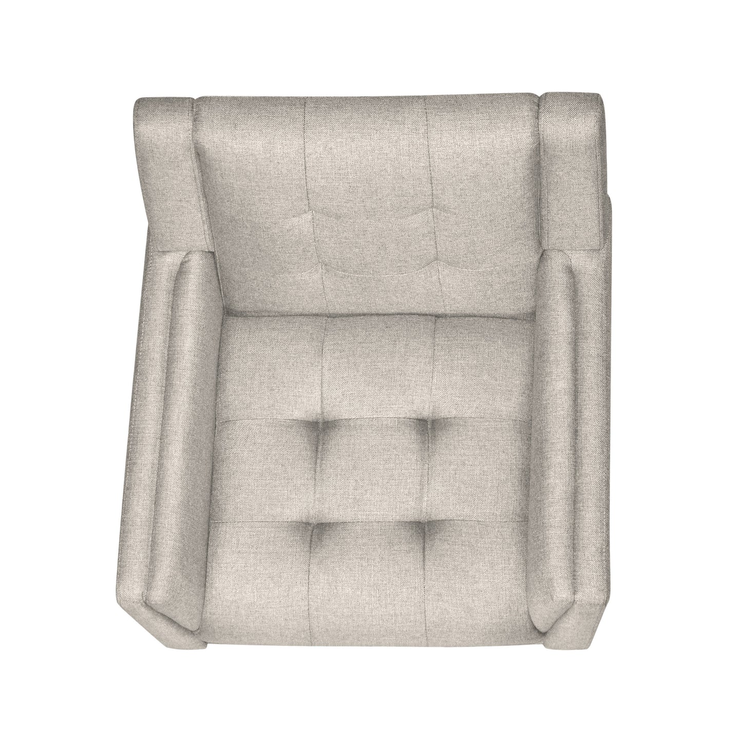 Beige Fabric Mid-Century Club Chair - 30.5" W
