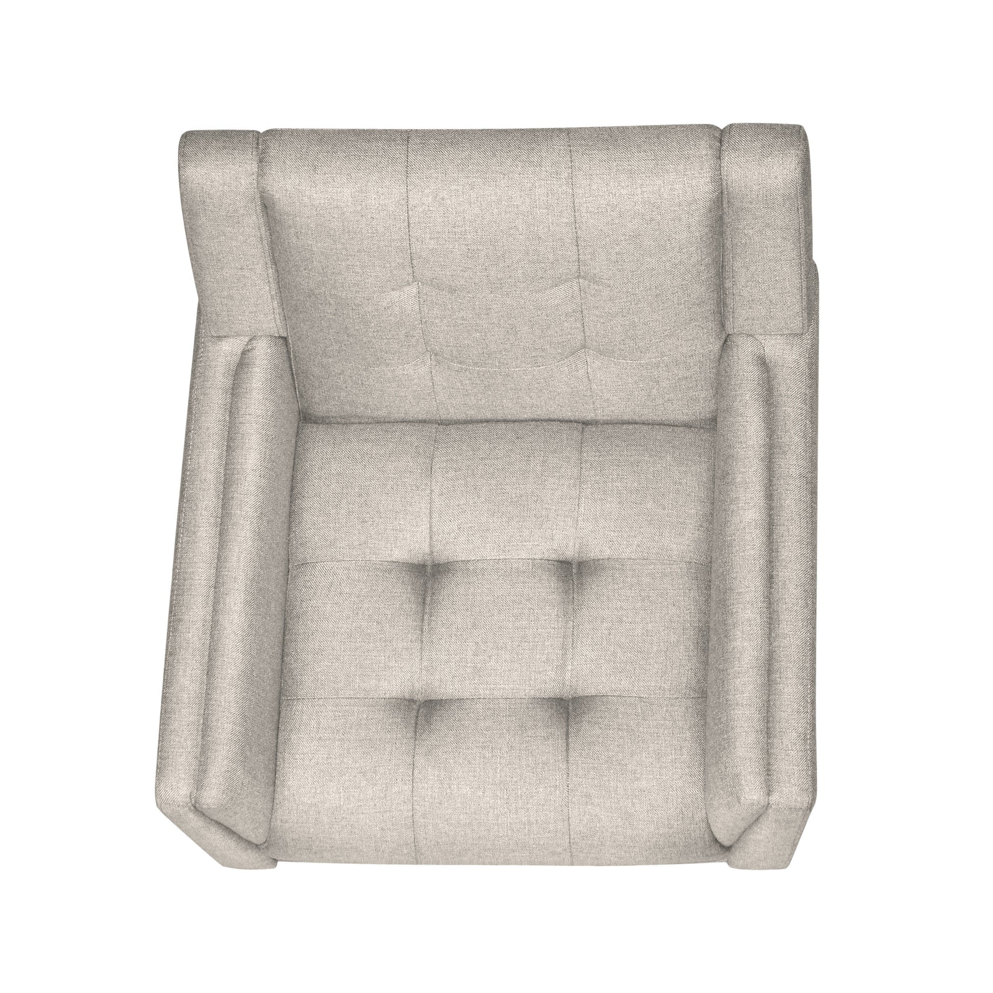 Beige Fabric Mid-Century Club Chair - 30.5" W