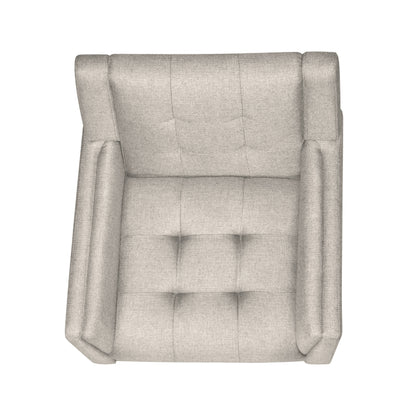 Beige Fabric Mid-Century Club Chair - 30.5" W