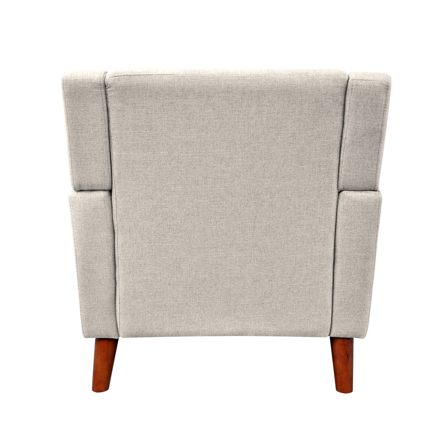 Beige Fabric Mid-Century Club Chair - 30.5" W