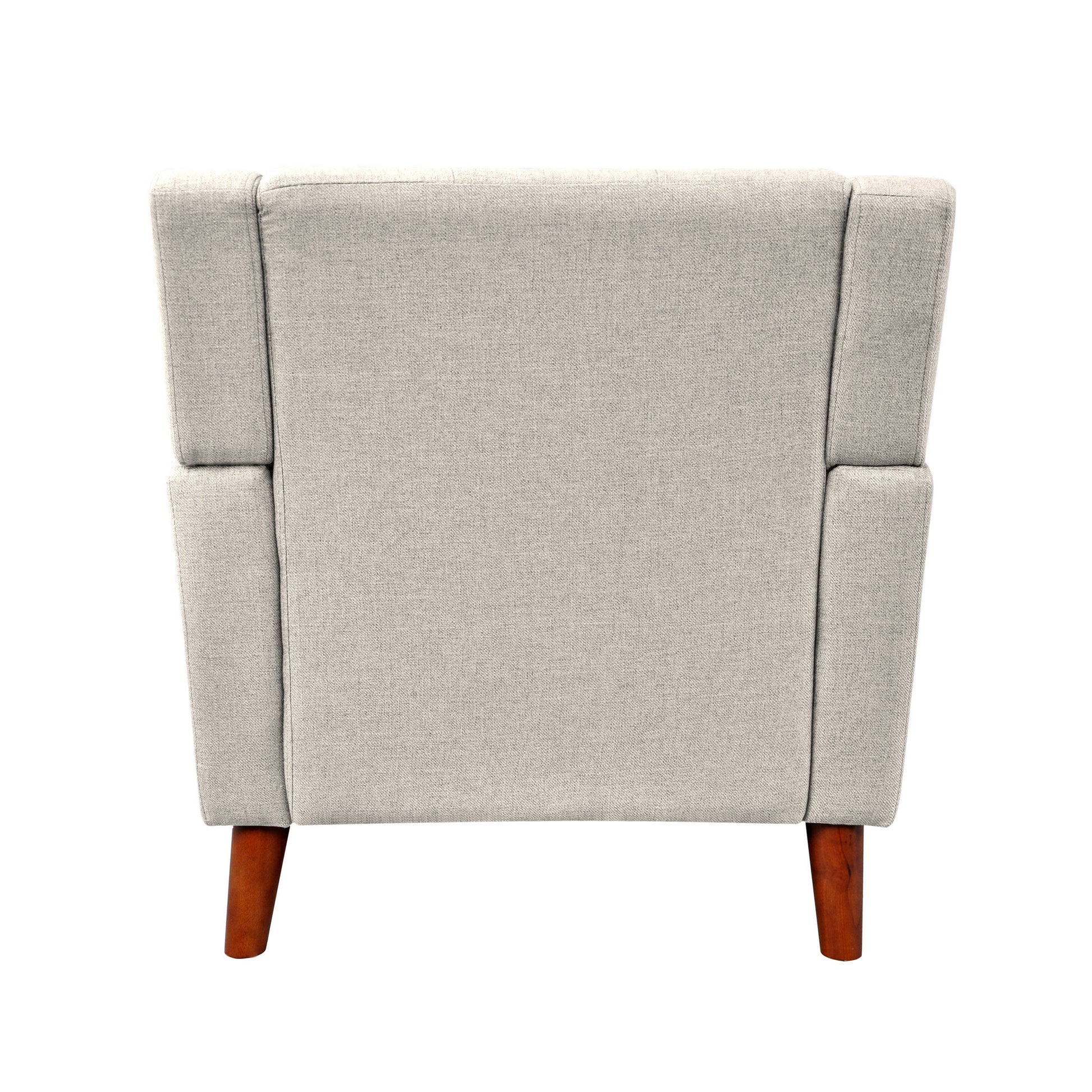 Beige Fabric Mid-Century Club Chair - 30.5" W