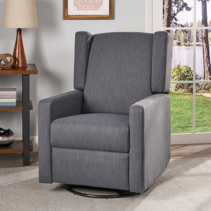 Swivel Recliner, Pushback Recliner Chair, for Small Spaces, Living Room, Bedroom, Nursery, RV