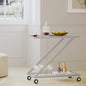 BAR CART, Iron Base & Tempered Glass