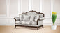 Gloria Traditional Style button tufted Loveseat Ivory