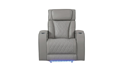 Fortuner Modern Style Upholstery Recliner Chair Made with Wood & Massage Function Included-Gray