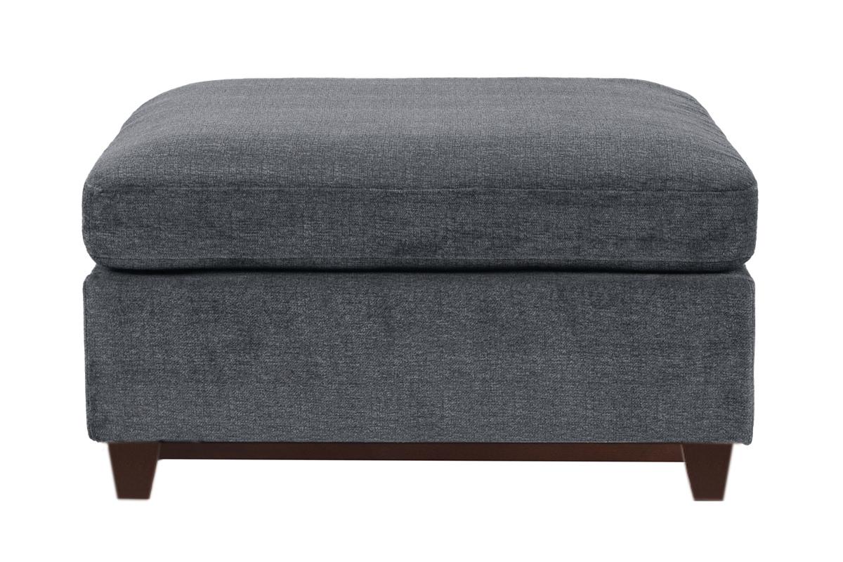 Gun Ash Chenille Rectangle Ottoman - 37" Primary Living Space