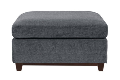 Gun Ash Chenille Rectangle Ottoman - 37" Primary Living Space