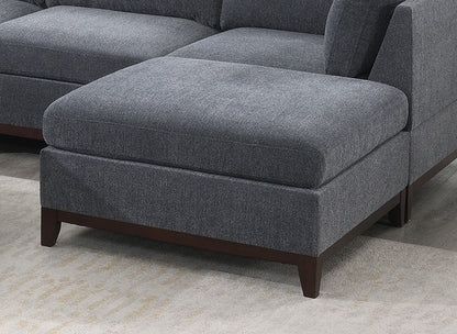 Gun Ash Chenille Rectangle Ottoman - 37" Primary Living Space