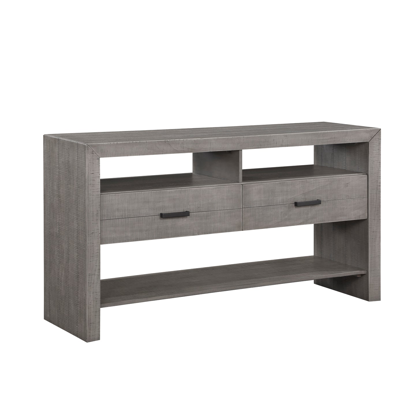Gray Acacia Wood Dining Server with Storage