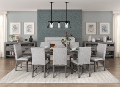 Gray Acacia Wood Dining Server with Storage