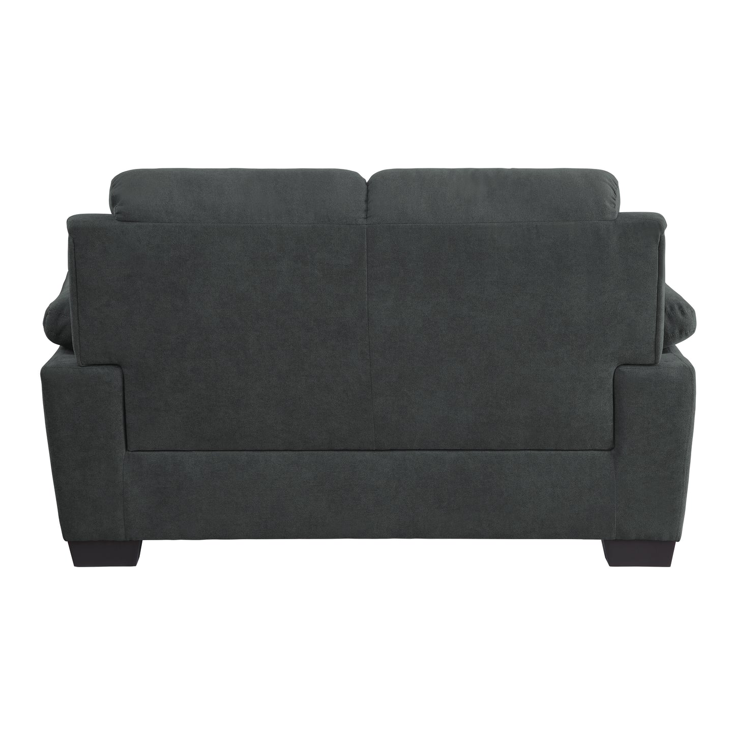 Dark Gray Wood Frame Loveseat - 58" Primary Living Space for Living Room