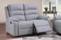 1pc Motion Loveseat Sincere Bone Finish Vertical Tufting Plush Armrest Burlap Upholstered Loveseat Dark Gray Finish Primary Living Room Furniture