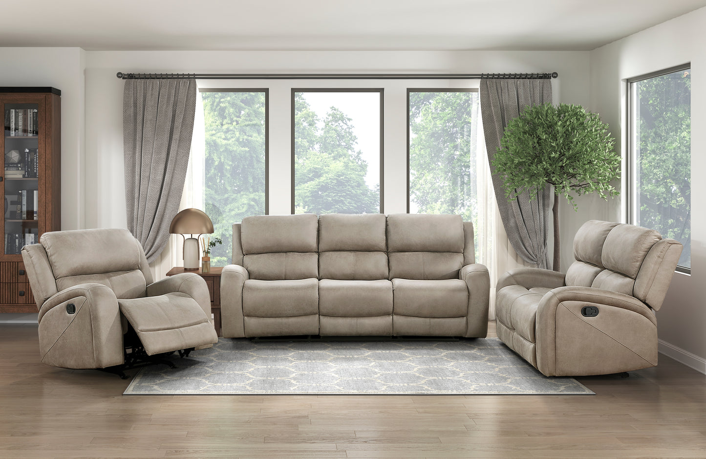 Luxurious Brown Rocker Recliner - Comfortable Living Room Chair