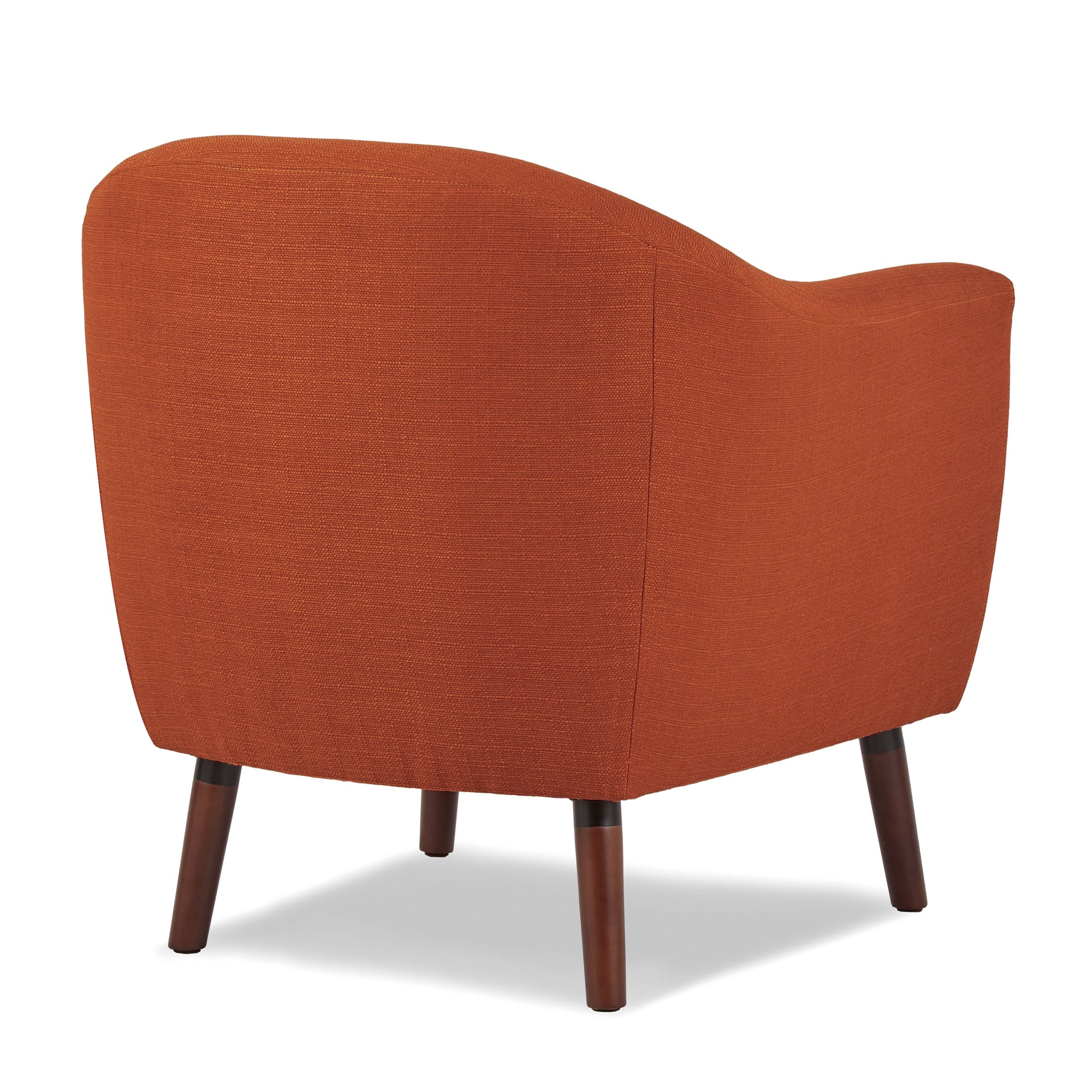 Orange Accent Chair Mid-Century Modern Style for Living Room