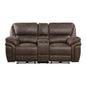 Plush Modern Design Living Room Power Reclining Loveseat Brown Microfiber Upholstery USB port Solid Wood Frame Furniture 1pc