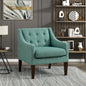 Contemporary Living Room Furniture 1pc Accent Chair Green Button-Tufted Fabric Upholstery