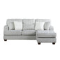 Modern Reversible Sectional Corner-blocked Frame Reversible Cushions Throw Pillows 100% Foam Livingroom Furniture Gray