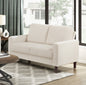 Modern Contemporary Beige Corduroy Upholstered Loveseat Comfortable Cushion Solid Wood Living Room Furniture 1pc