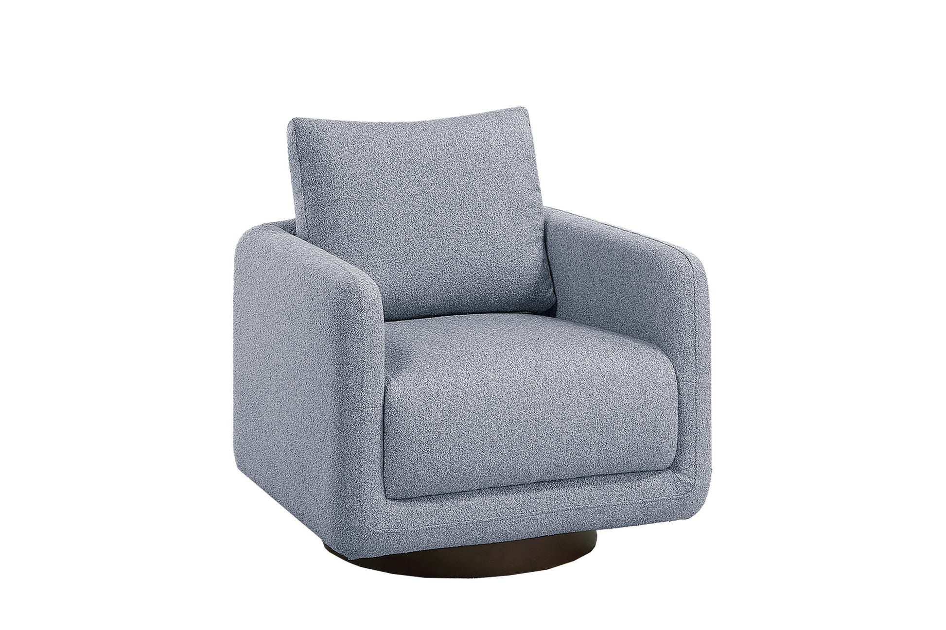 Gray Boucle Accent Chair - Modern Living Room Seating