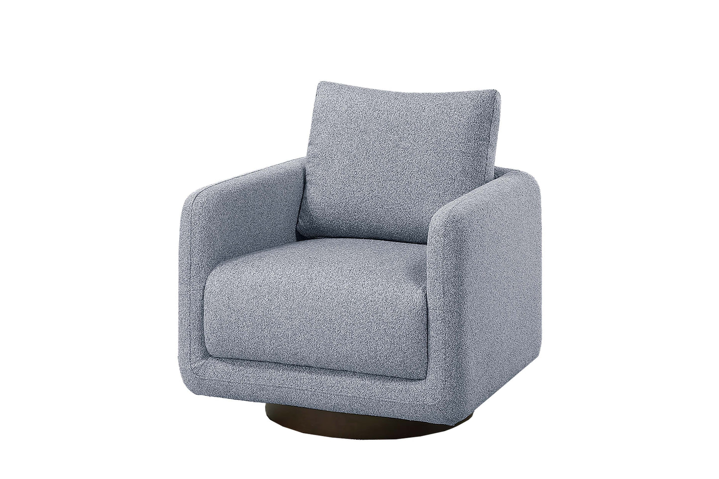 Gray Boucle Accent Chair - Modern Living Room Seating