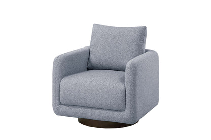 Gray Boucle Accent Chair - Modern Living Room Seating