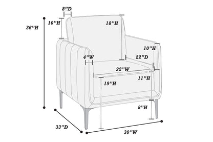 Elegant Gray Velvet Accent Chair - Plush Comfort, Modern Style