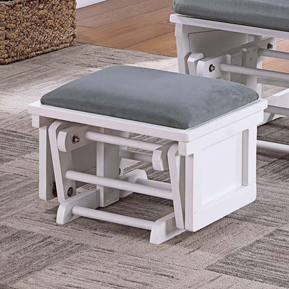 Glider Chair w Ottoman Dark Gray Microfiber Luxurious Gliding Motion