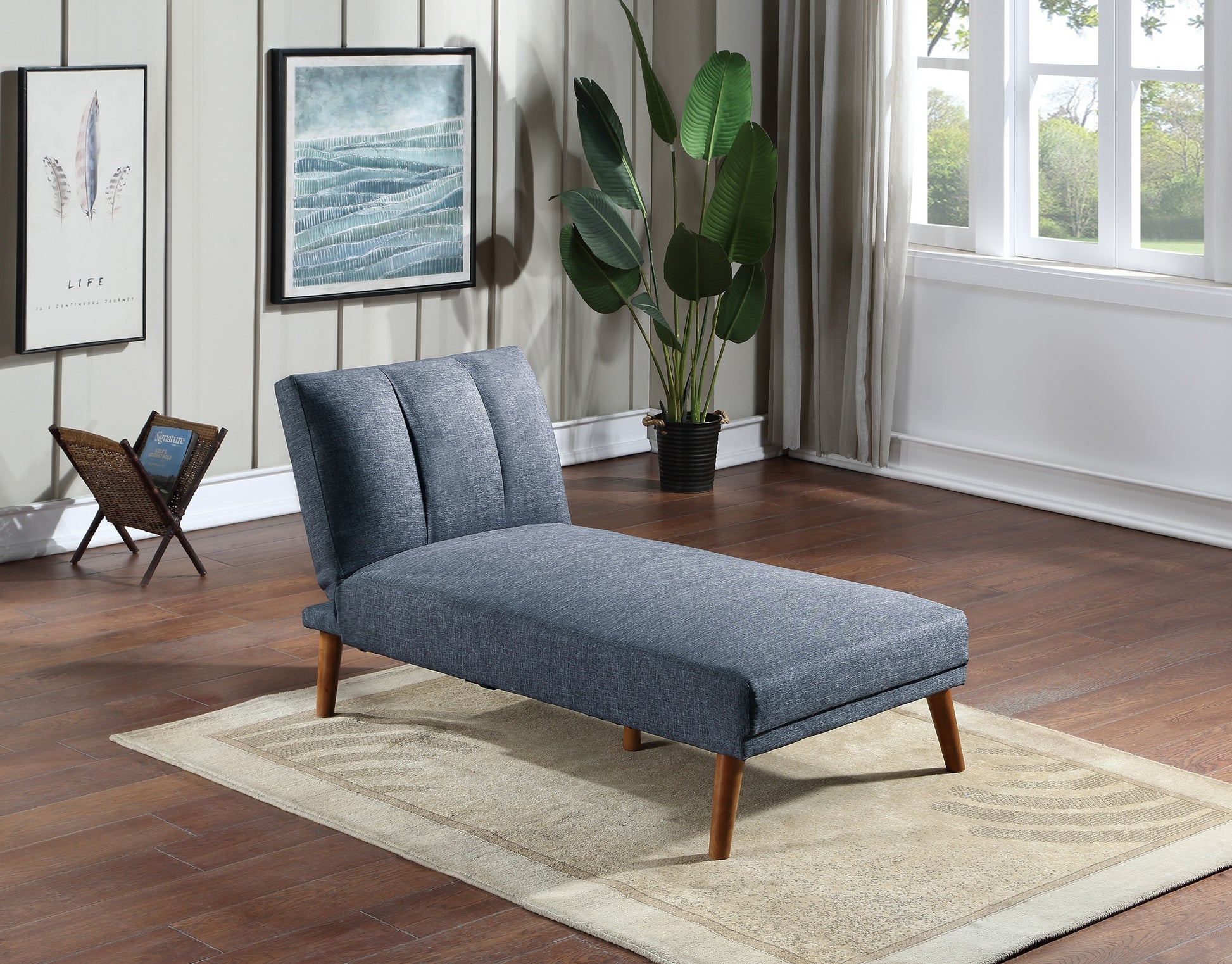 Navy L-Shaped Sectional Sofa - Modern Comfort