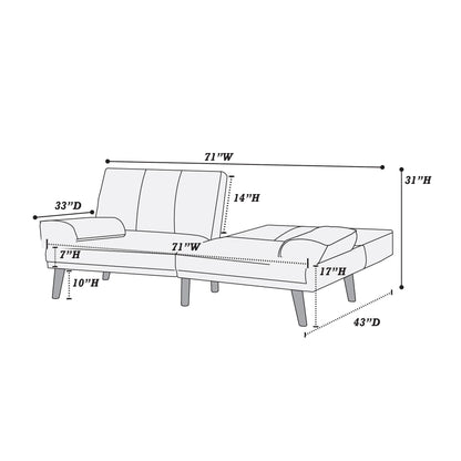 Navy L-Shaped Sectional Sofa - Modern Comfort