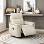Luxury Comfort Premium Leather Recliner 1pc Taupe Upholstery Gentle Gliding Swivel Motion Living Room Furniture