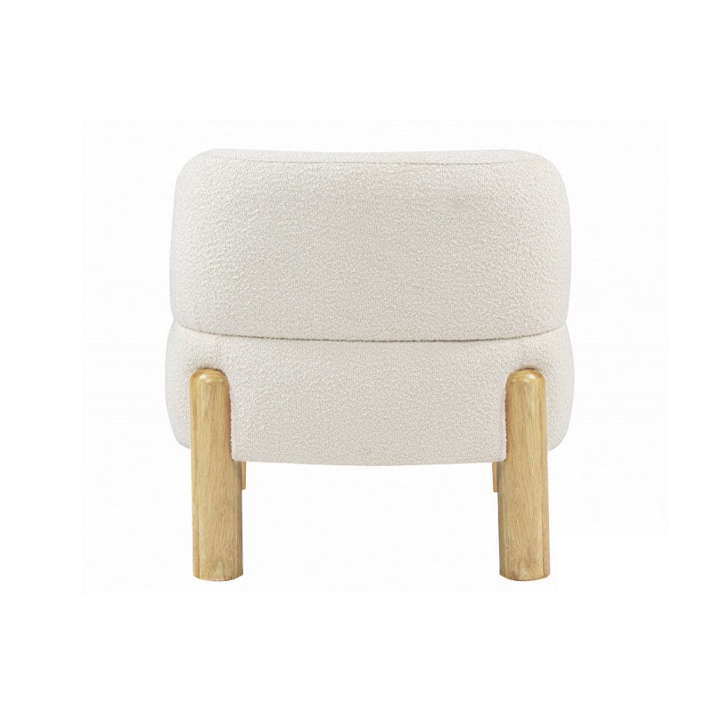 Cream Plywood Armless Chair - Modern Accent Chair