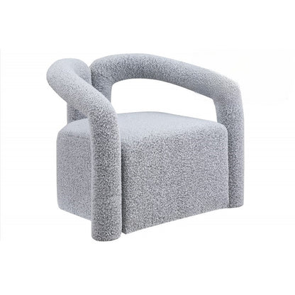 Modern Gray Boucle Accent Chair - Living Room Comfort