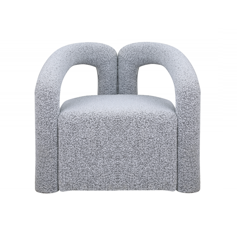 Modern Gray Boucle Accent Chair - Living Room Comfort