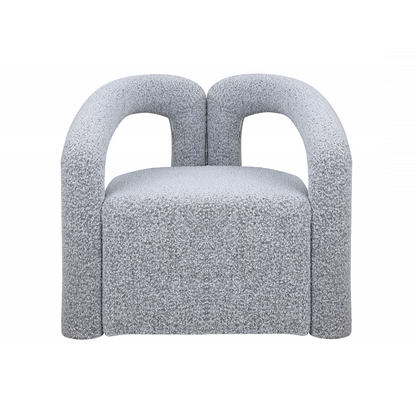 Modern Gray Boucle Accent Chair - Living Room Comfort