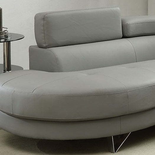 Light Grey L-Shaped Sectional Sofa - 4 Seat